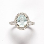 A VERY LIGHT BLUE TOURMALINE,