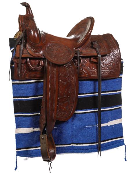 A VERY NICE, FINELY TOOLED HIGHBACK