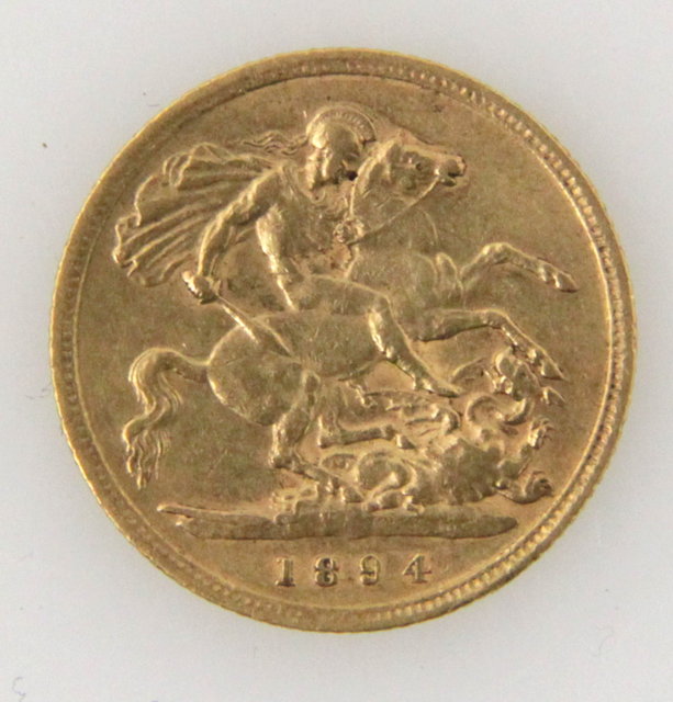 A Victoria half sovereign 1894