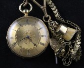 A Victorian 18ct gold keywind