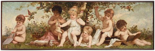 A VICTORIAN ALLEGORICAL MURAL