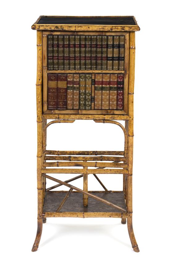 A Victorian Bamboo Cabinet on Stand