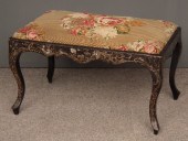 A Victorian black lacquered wo