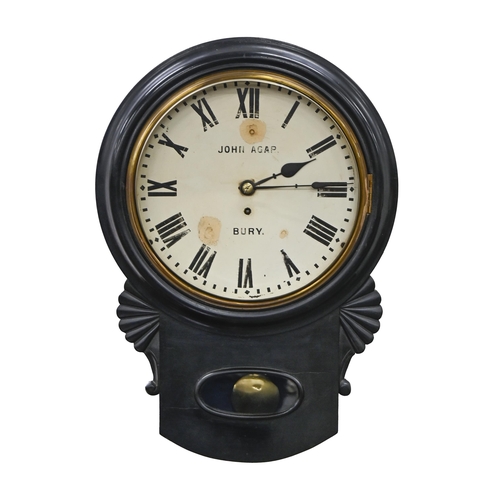 A Victorian black painted
