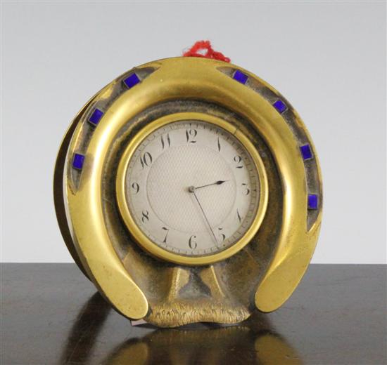 A Victorian blue enamel and