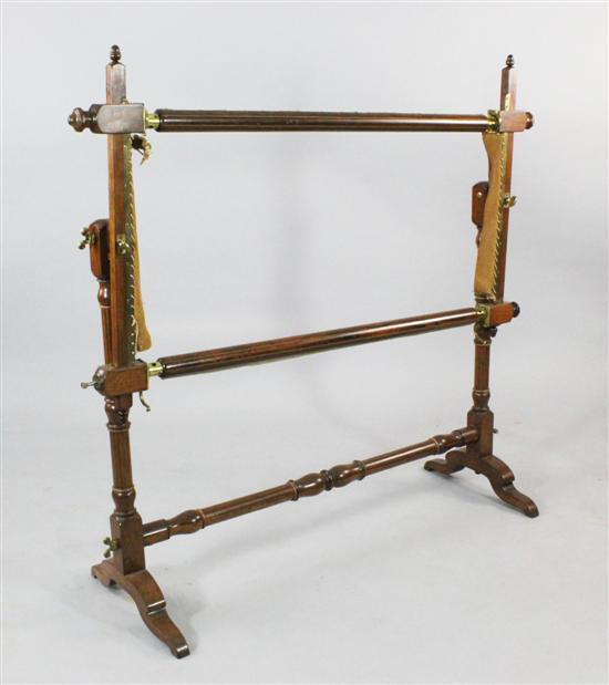 A Victorian boxwood strung rosewood