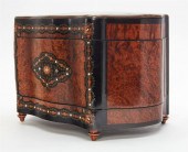 A VICTORIAN BRASS AND PEARL TH
