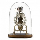 A VICTORIAN BRASS SKELETON CLO