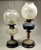 A Victorian brass table oil la