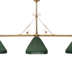 A Victorian Brass Three-Light