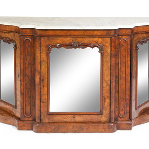 A Victorian Burl Walnut