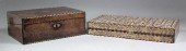 A Victorian burr walnut and br