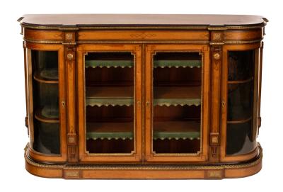 A Victorian burr walnut and