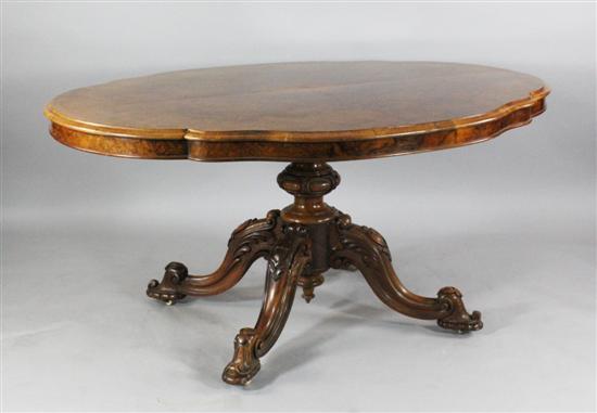 A Victorian burr walnut