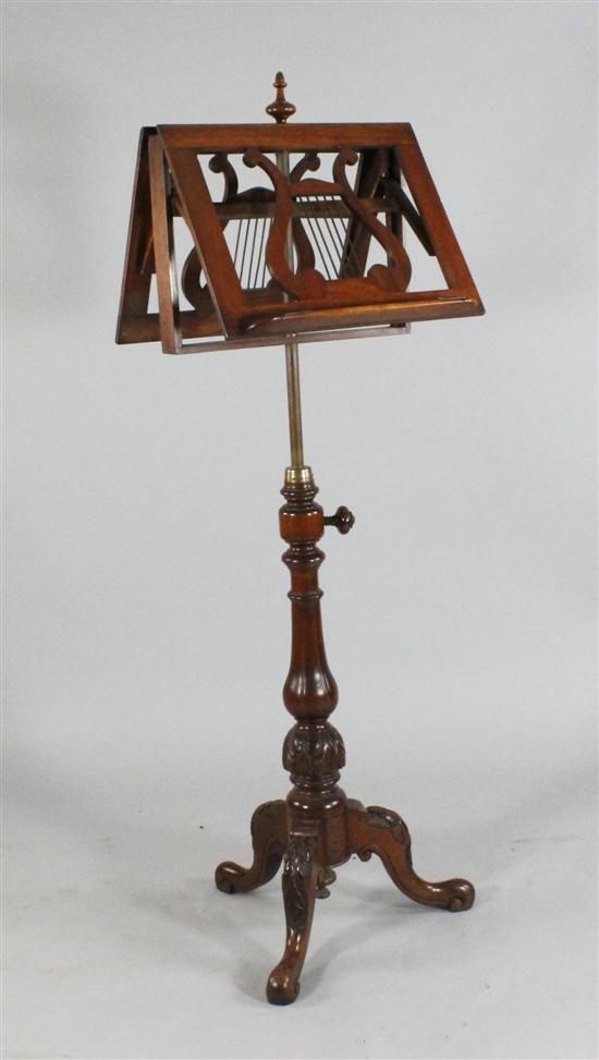 A Victorian carved mahogany