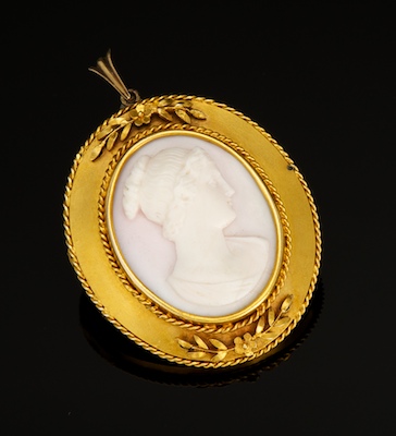 A Victorian Carved Shell Cameo