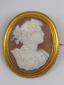 A Victorian carved shell cameo of a