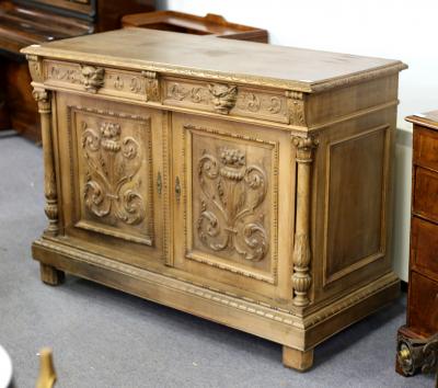 A Victorian carved side cabinet,