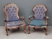 A Victorian carved walnut show