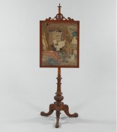 A Victorian Carved Wood Pole S