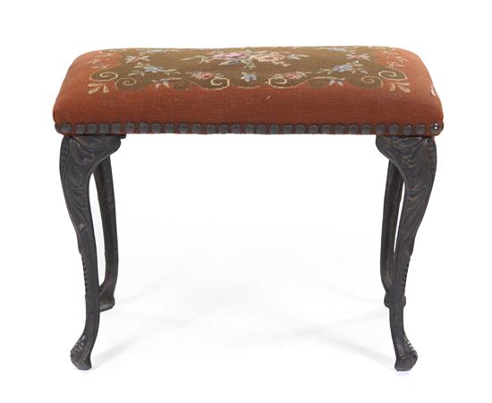 A Victorian Cast Iron Bench