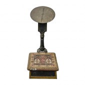 A Victorian cast iron, brass a
