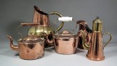 A Victorian copper oval kettle