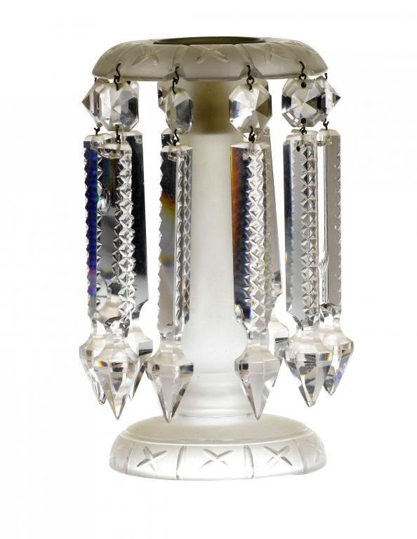 A VICTORIAN CUT AND FROSTED GLASS