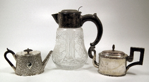 A Victorian cut-glass water jug the