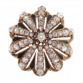 A VICTORIAN DIAMOND & ENAMEL S