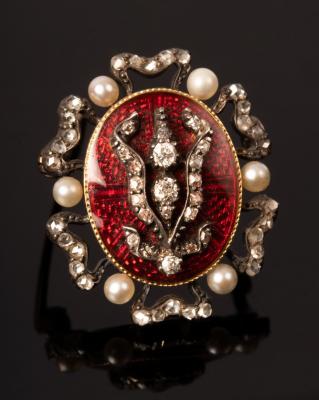 A Victorian diamond, pearl and
