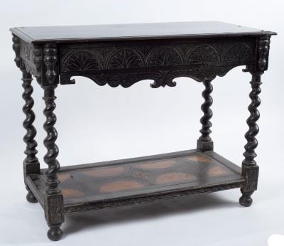 A Victorian ebonised side table,