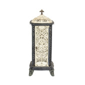 A VICTORIAN ENAMEL AND CAST IR