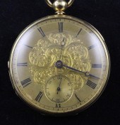 A Victorian engine turned 18ct