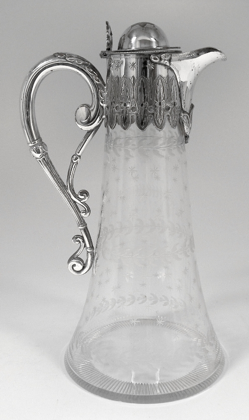 A Victorian etched glass