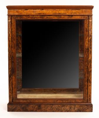 A Victorian figured walnut and