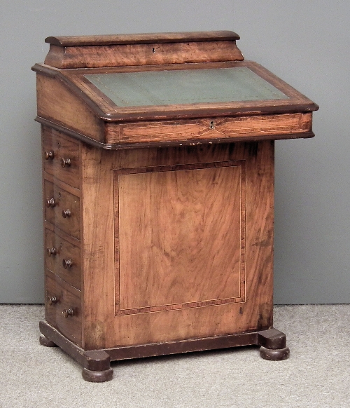 A Victorian figured walnut