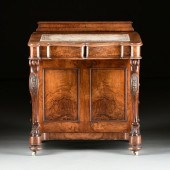 A VICTORIAN FIGURED WALNUT DAV