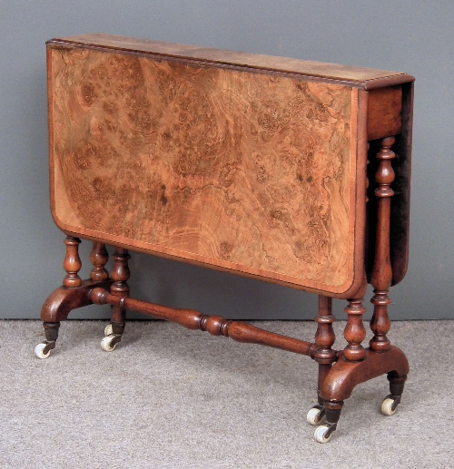 A Victorian figured walnut