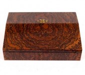 A Victorian figured walnut wri