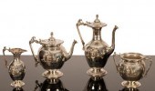 A Victorian four-piece silver