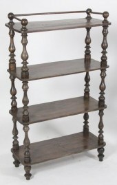 A Victorian four-tier whatnot
