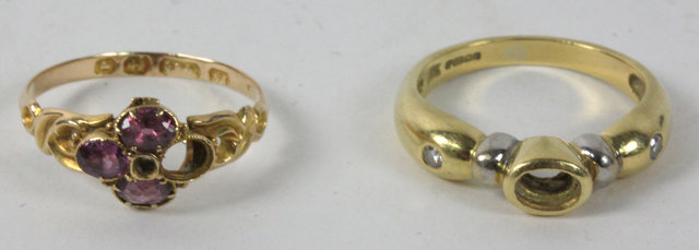 A Victorian gem set 18ct gold