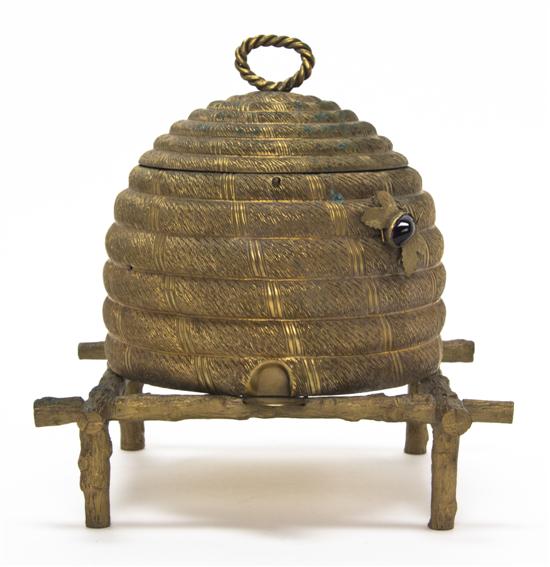 *A Victorian Gilt Metal Box in