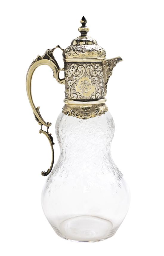 A Victorian Gilt Silver Mounted