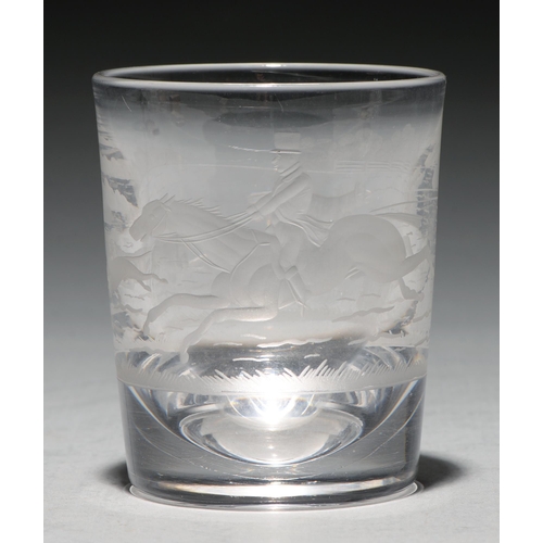 A Victorian glass beaker, mid
