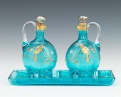 A Victorian Glass Cordial Set