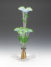 A Victorian Glass Epergne With