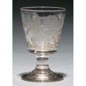 A Victorian glass goblet, c184