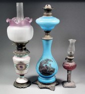 A Victorian glass table oil la